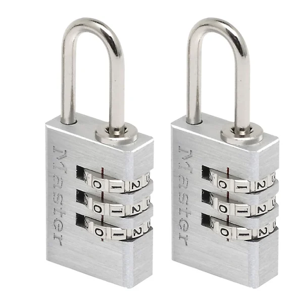 Livraison gratuite Castorama Lot De 2 Cadenas à Combinaison Master Lock 7620EURT Aluminium L.20 Mm Hauteur De L’anse 21 Mm 1