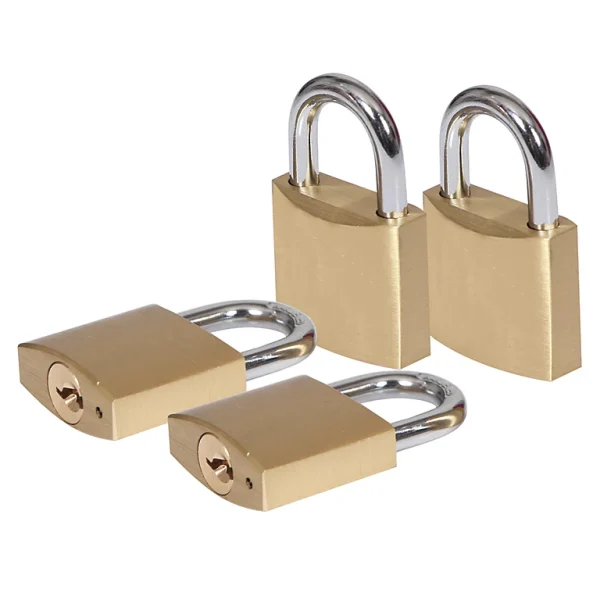 Castorama Lot De 4 Cadenas à Clé Smith & Locke BC7738 (1033) En Laiton Anse Ouverte L.39 X H 31 Mm Meilleur Prix Garanti 1